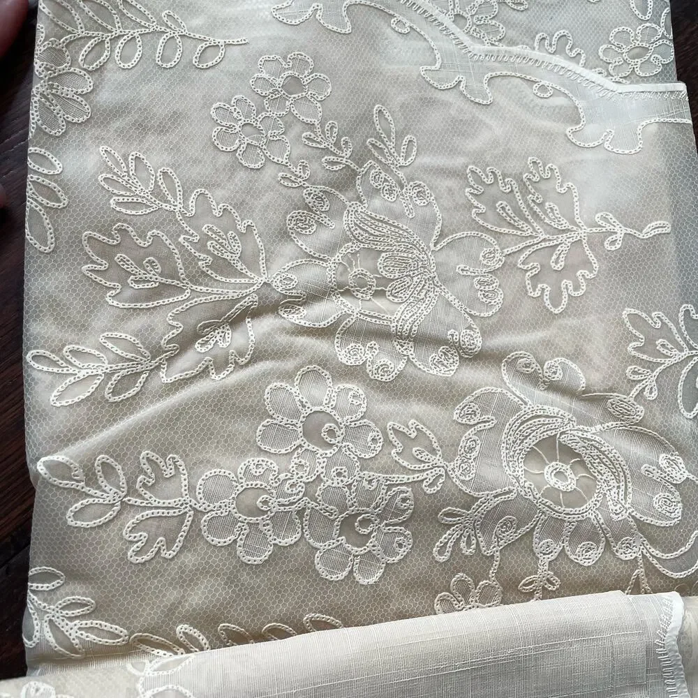 Vintage Vytex Tablecloth 60”x90” Oval Beige Vinyl Lace Melody New Granny Core